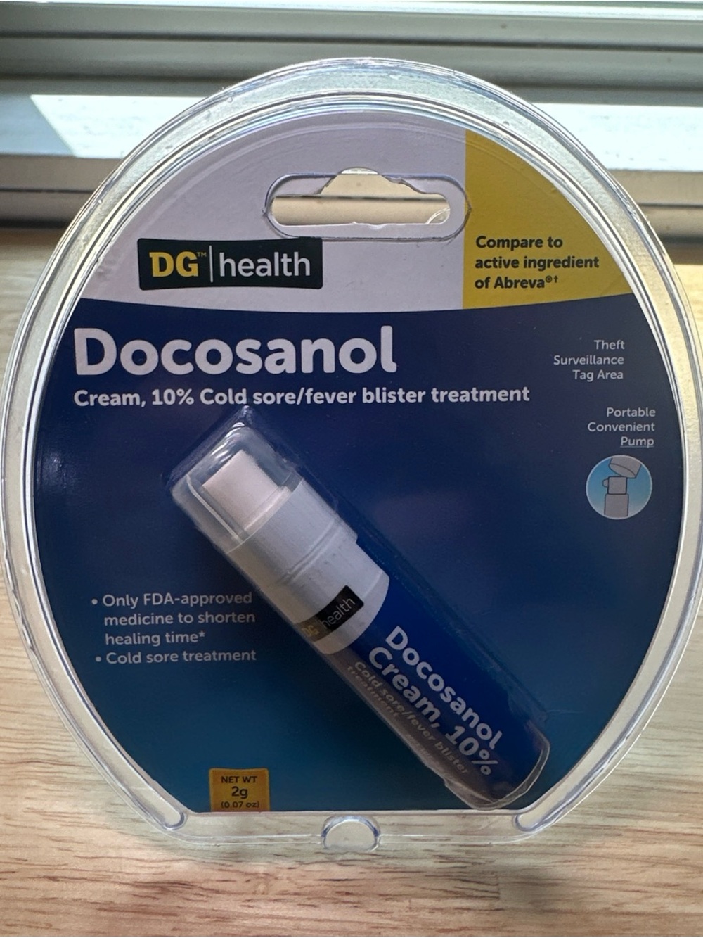 Docosanol Cream 10% Cold Sore Treatment in Blue